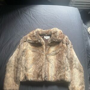 Glassons Faux Fur Cropped Jacket